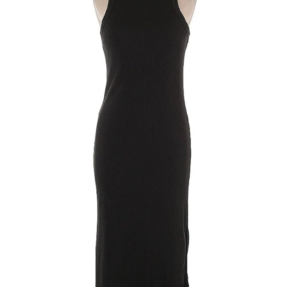 Old Navy Black Halter Ribbed Knit Maxi Dress
